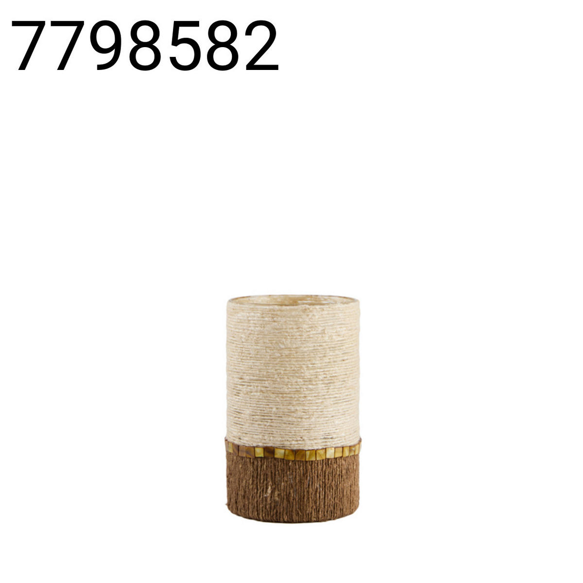 WINDLICHT Melora - Braun - 15/15/25 cm - Braun, Glas (15/25/15cm) - Light & Living