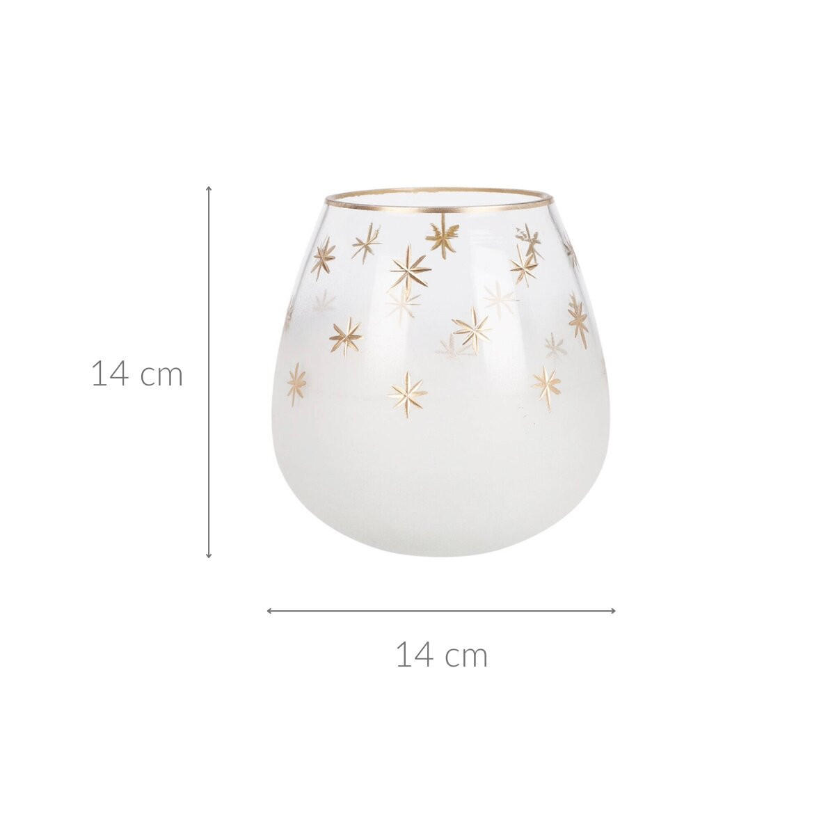 TEELICHTHALTER Glas 14 cm - Weiß, Glas (14/14cm) - Home Styling Collection