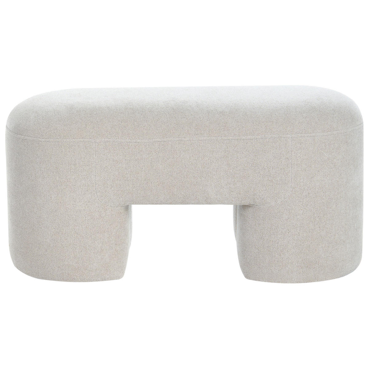 POLSTERBANK Bouclé Hellbeige Decorah - Beige, Textil (88/46/39cm) - Beliani