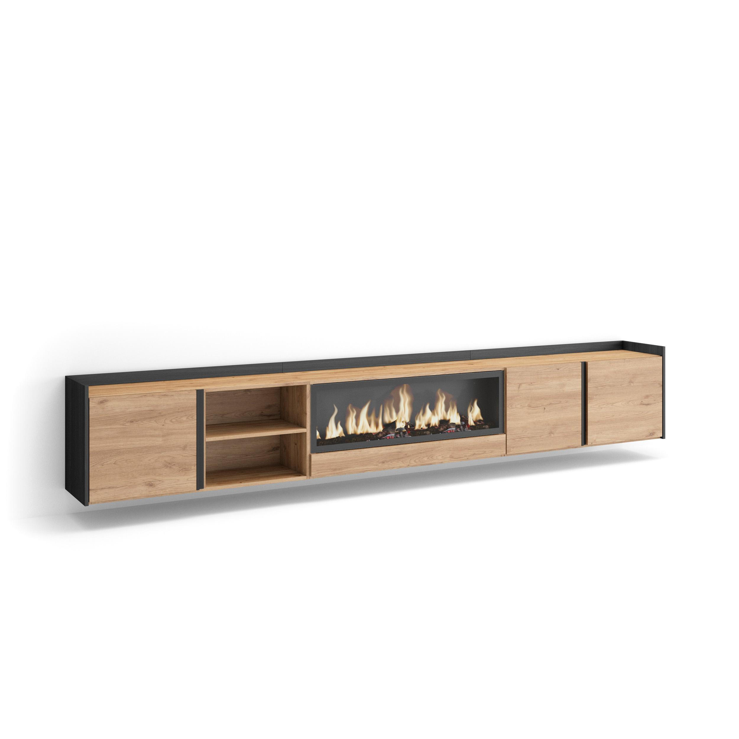 Skraut Home Lowboard, Eiche 315x50x35 cm