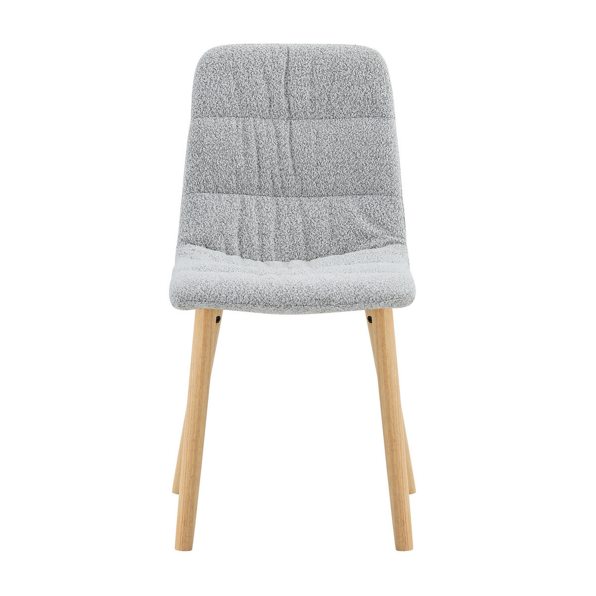 STUHL-SET DE-36643 2 Stück mit Stoffbezug und Massivholzbeinen Hellgrau - Hellgrau, Holz (48/88/44cm) - ComfortXL