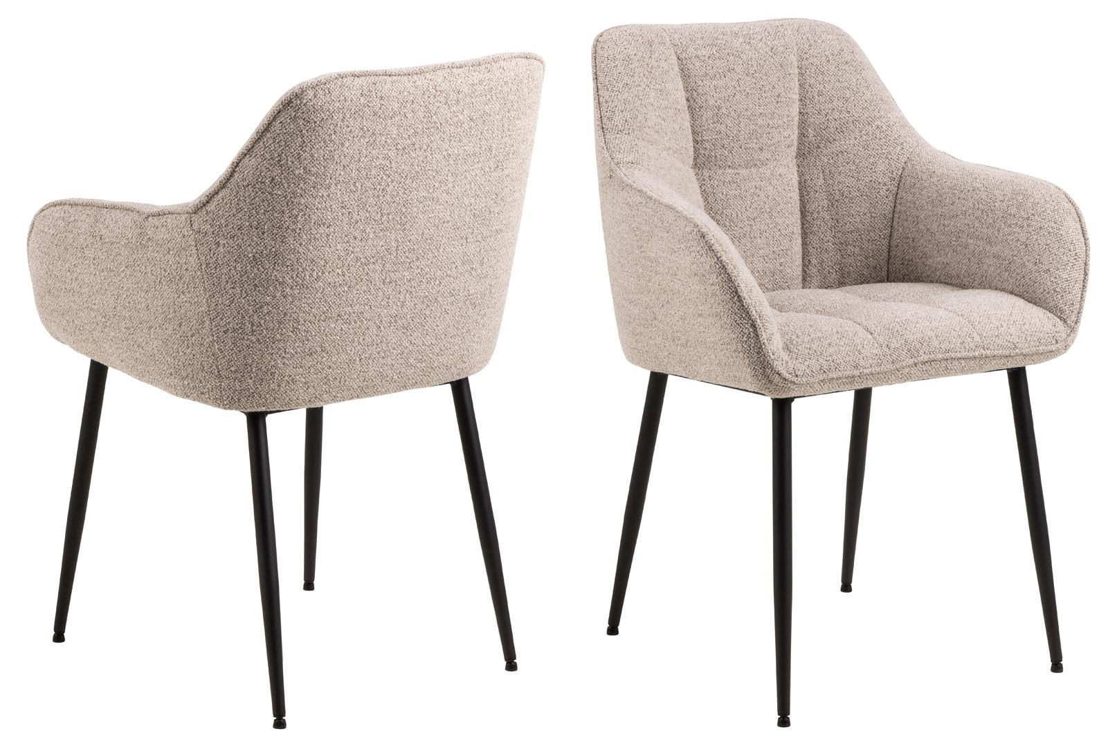 2ER Set ESSZIMMERSTUHL Beige - Beige, Textil (59/85/55cm) - ebuy24