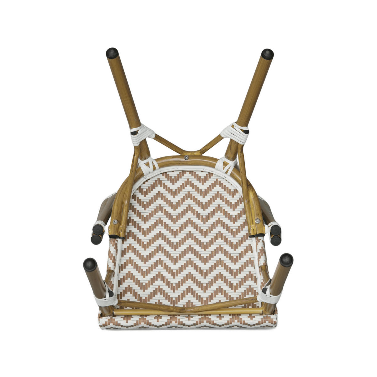 GARTENSTÜHLE Braun Weiß 46/57/85 cm 2er-Set - Braun, Metall (46/85/57cm) - Mobili Rebecca