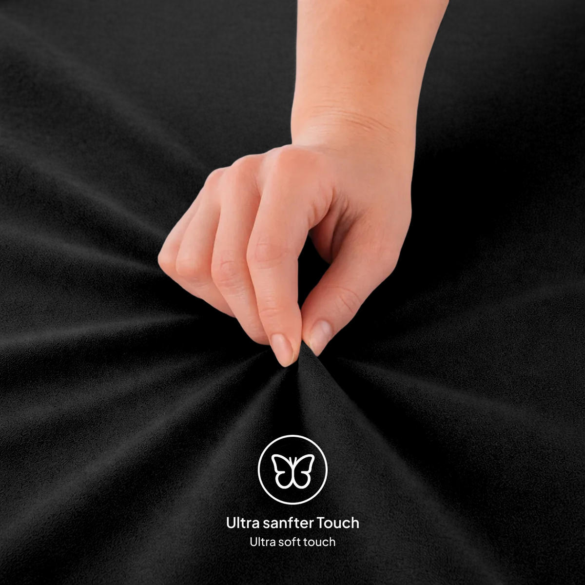 SPANNBETTLAKEN TOPPER 160/210/12 cm Schwarz - Schwarz, Textil (160/210cm) - AM Qualitätsmatratzen