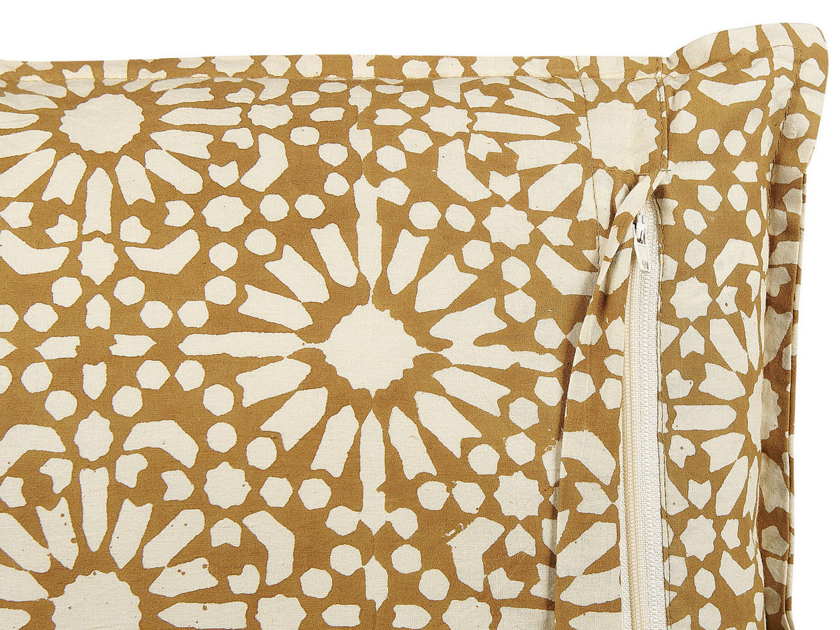 DEKOKISSEN Sandbeige 45/45 cm Ceiba - Beige, Naturmaterialien/Textil (45/45cm) - Beliani