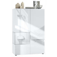 VITRINE Morena Einsatz in Weiß matt - Weiß, Holzwerkstoff (91.5/136.5/37cm) - Vladon
