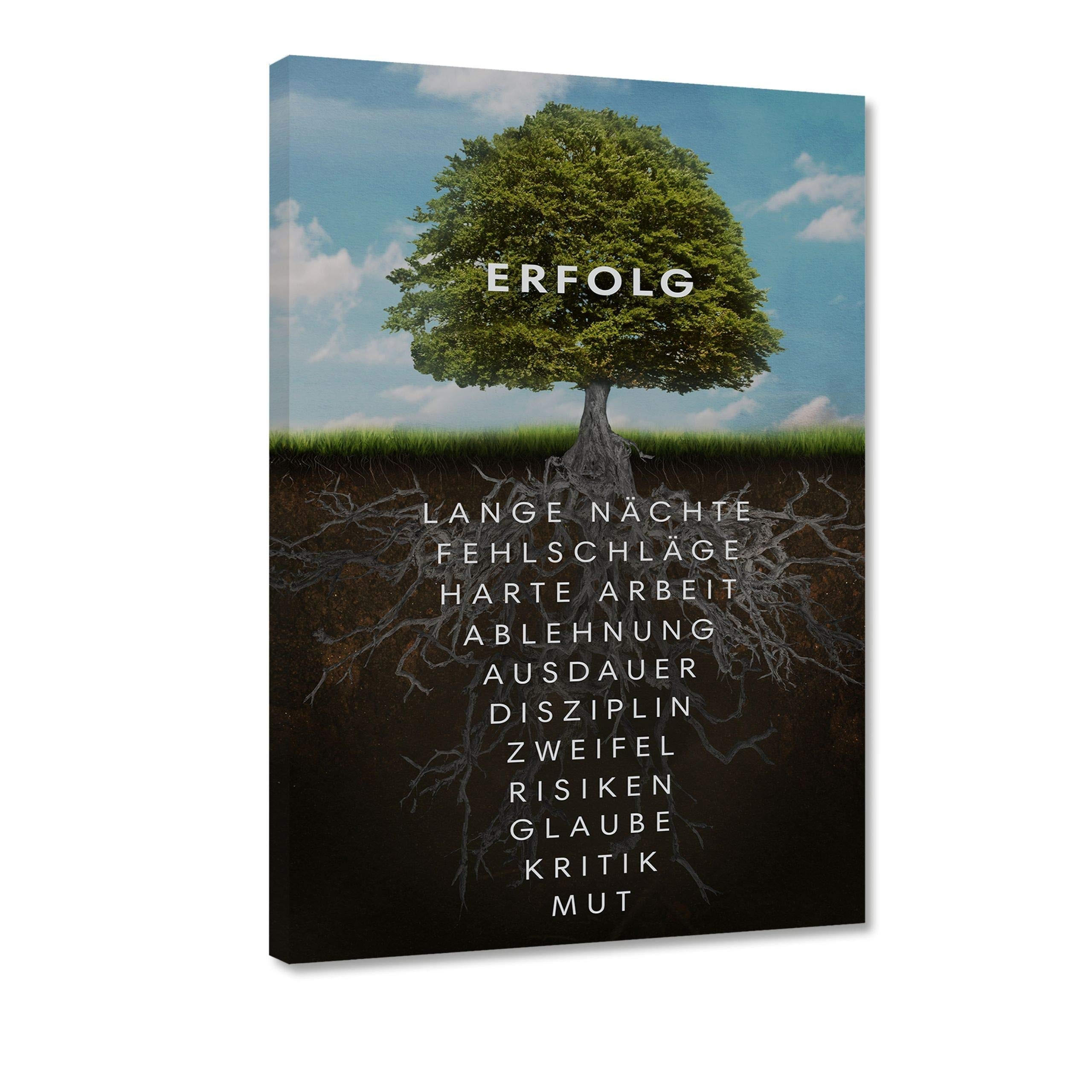 WANDBILD XXL "Baum des Erfolges" - 80 x 120cm - Weiß, Textil (80/120cm) - Hustling Sharks