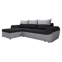 ECKSOFA Mader - Hellgrau/Schwarz, Holz/Kunststoff (260/140cm) - MIRJAN24