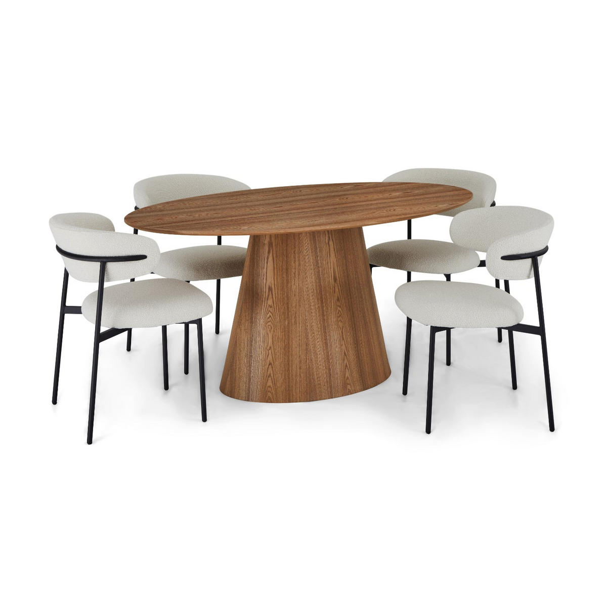 ESSTISCH 90/160/76 Eichefarben Oval - Eichefarben, Holz (90/160/76cm) - Furnhouse