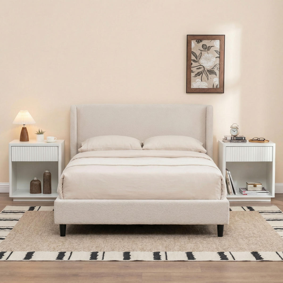 NACHTTISCH Weiß 55/40/63 cm 2er-Set - Weiß, Holz (55/63.5/40cm) - PANGIVO