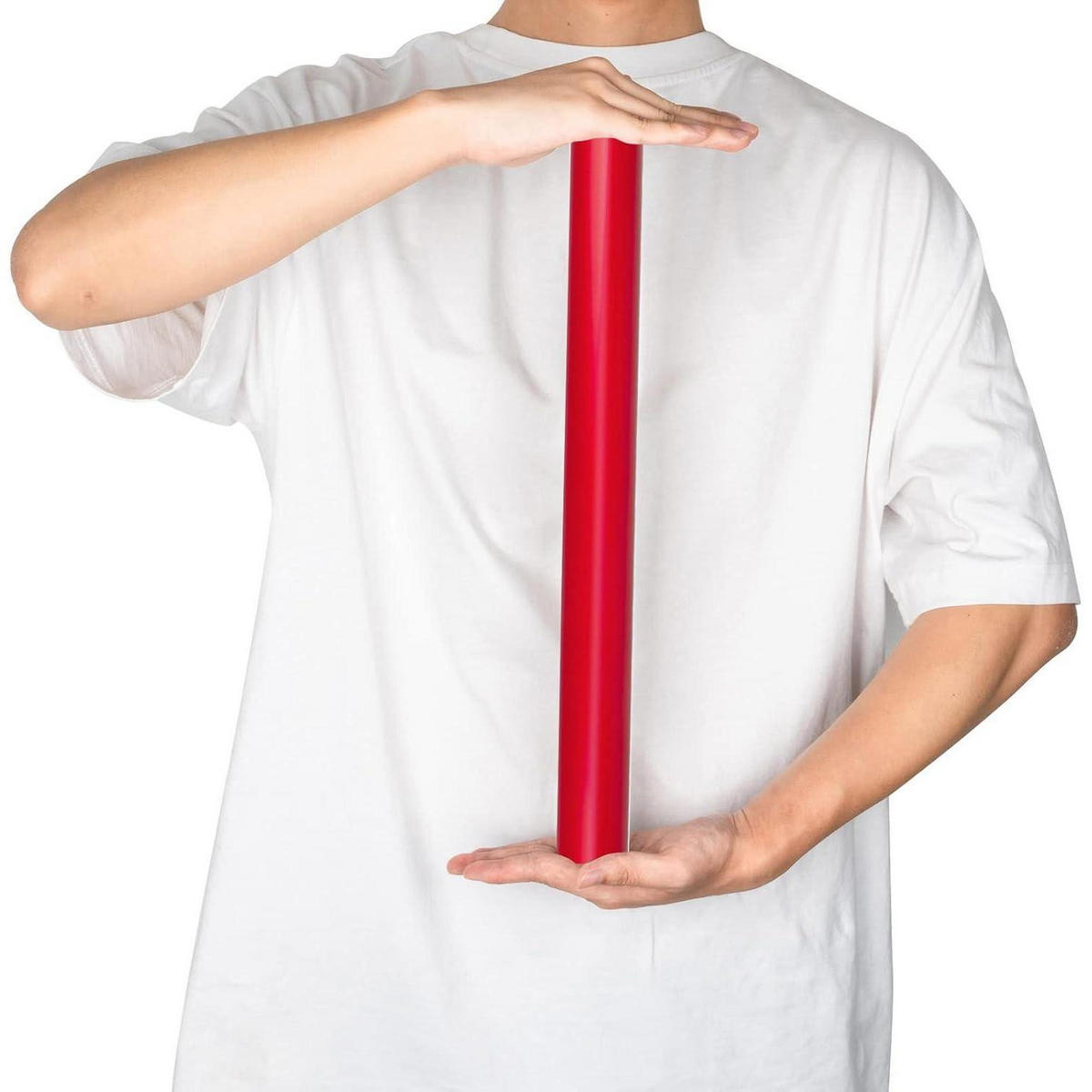 GESCHENKPAPIERROLLE Rot 44,5 cm x 10 m - Rot, Papier (44.5/44.5/44.5cm)