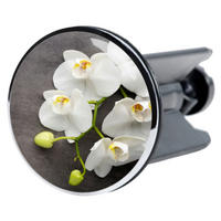 WASCHBECKENSTÖPSEL Pretty - Grau, Kunststoff/Metall (4/7/7cm) - Sanilo