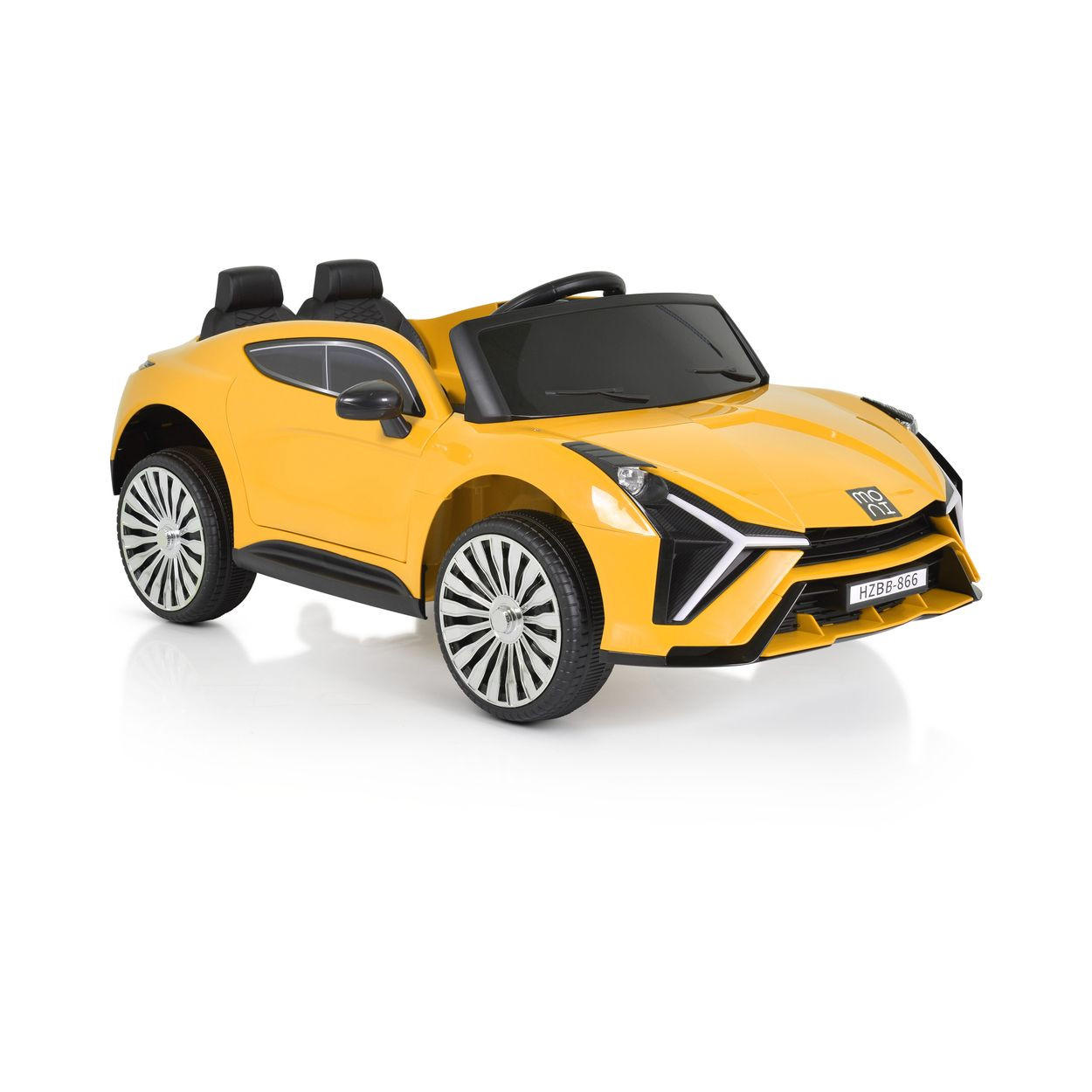 ELEKTROAUTO Dakota Musikfunktion gelb Fernbedienung Sicherheitsgurt MP3 - Gelb, Kunststoff (106/54/31cm) - Moni