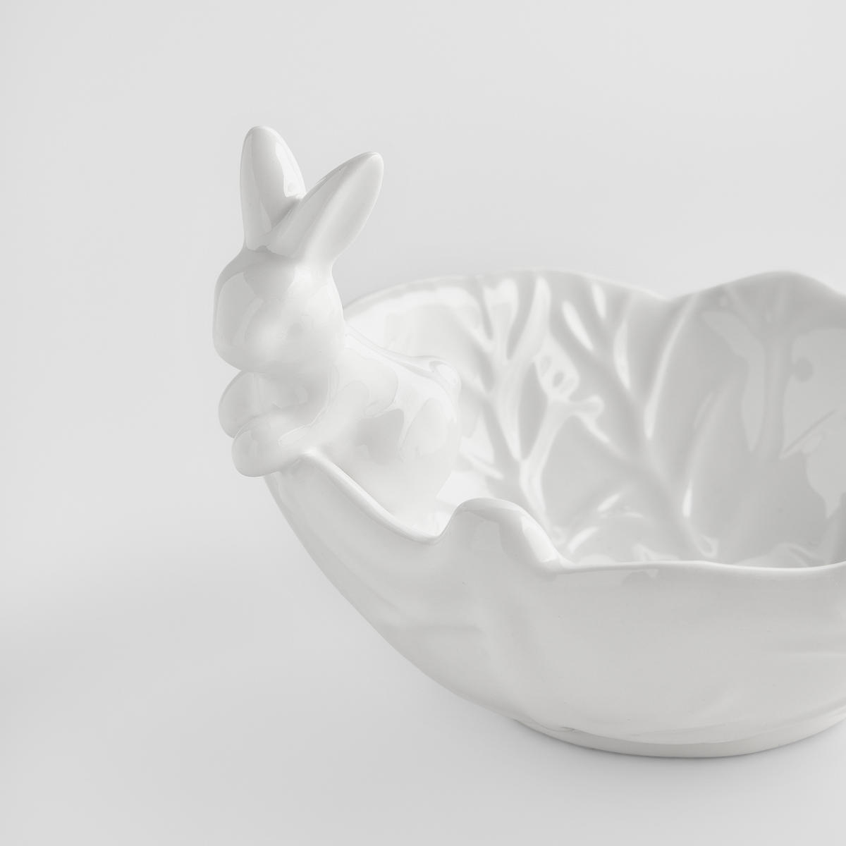 SCHALE Whitebunno - Weiß, Stein (14/11cm) - home&you