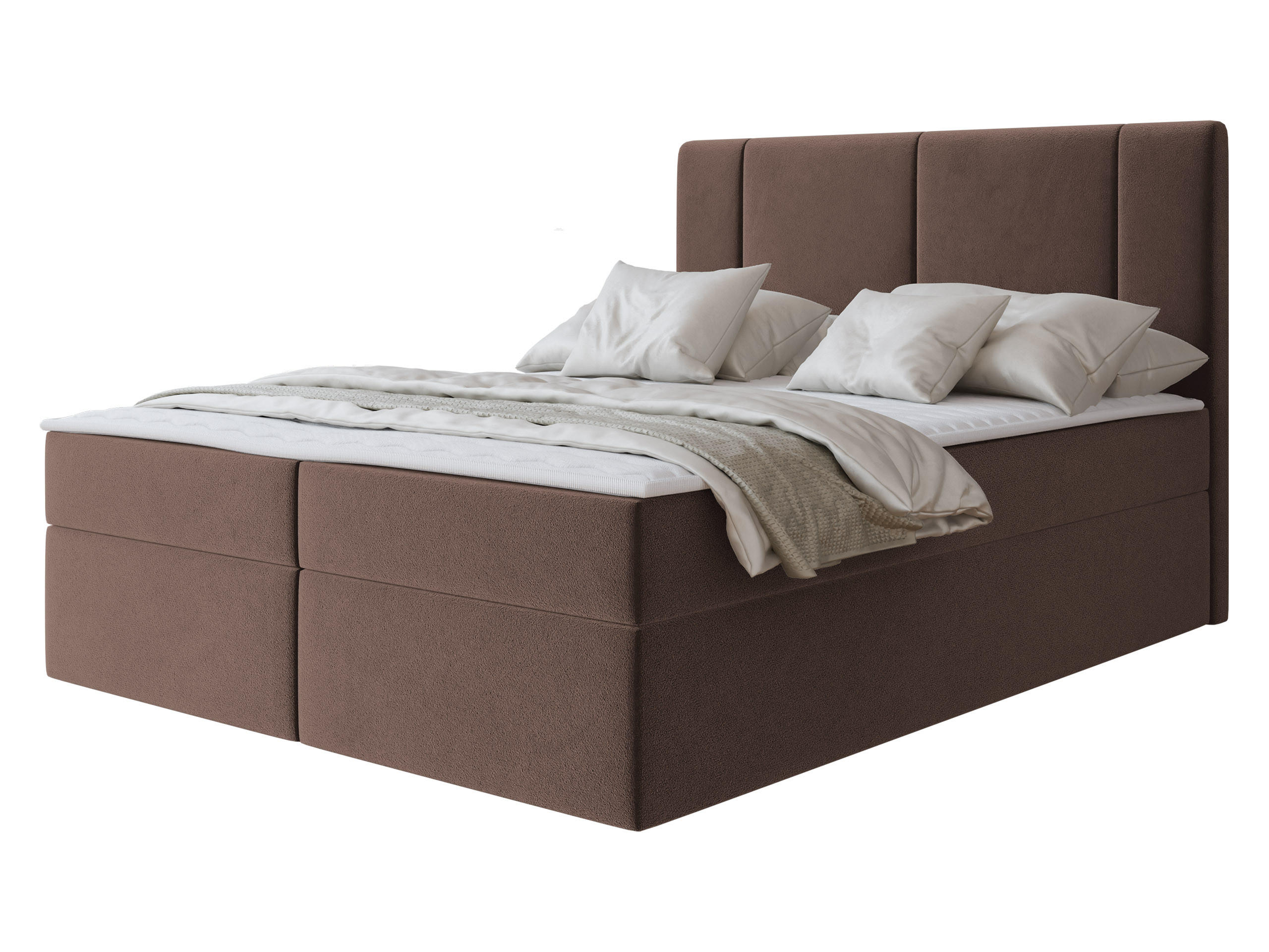 BOXBETT Michelle 140x200 - H3 - Schwarz/Braun, Holzwerkstoff/Kunststoff (140/200cm) - MIRJAN24