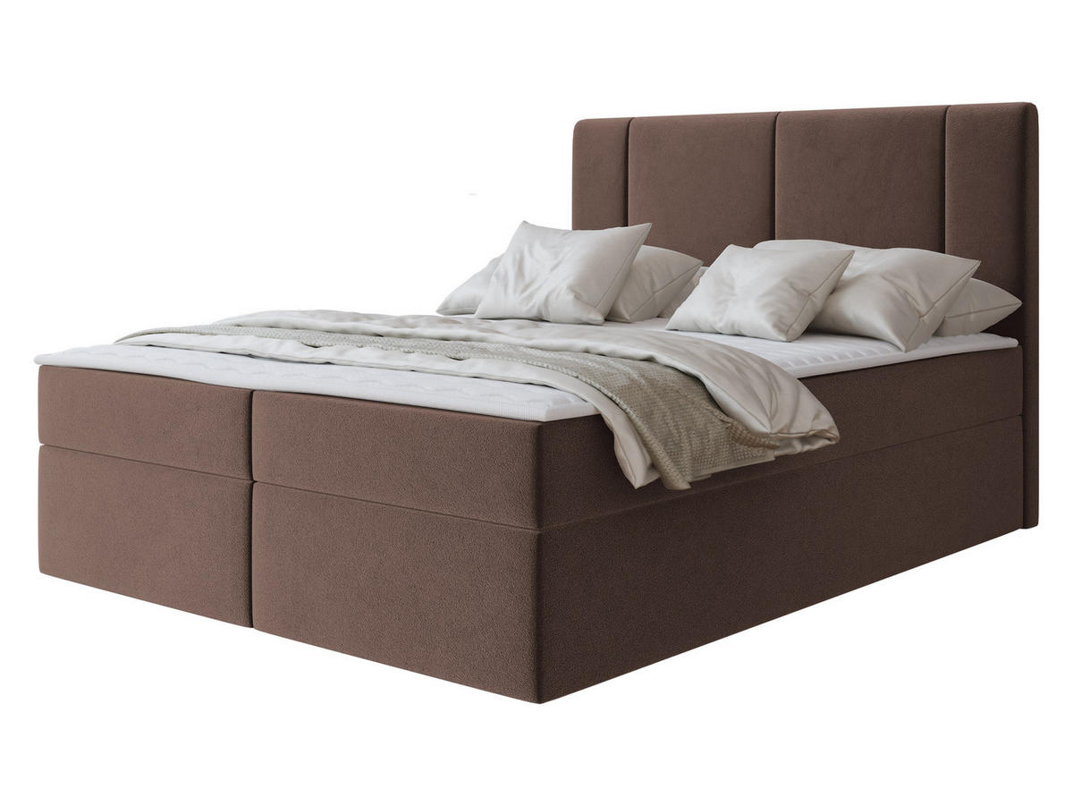 BOXBETT Michelle 140x200 - H3 - Schwarz/Braun, Holzwerkstoff/Kunststoff (140/200cm) - MIRJAN24