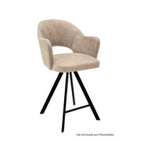 THEKENSTUHL drehbar (8er-Set) Diandra 59x104x61 Schwarz/Natur - Schwarz/Naturfarben, Kunststoff (61/104/59cm) - 58aufmkessel