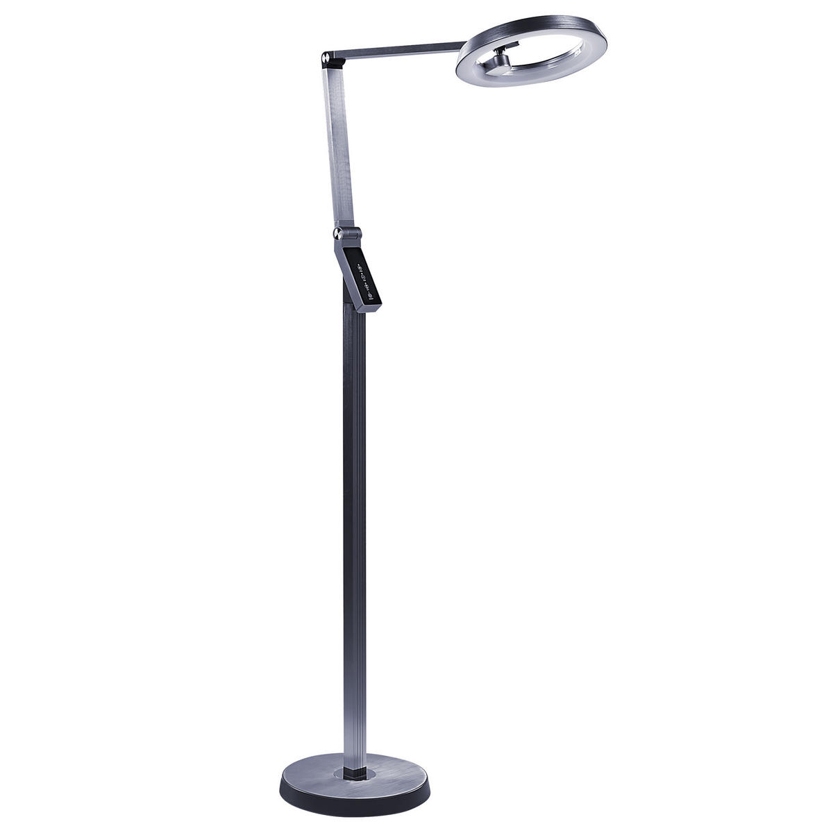 STEHLAMPE Carina 27/63/170 cm - Grau, Kunststoff (27/27/170cm) - Beliani