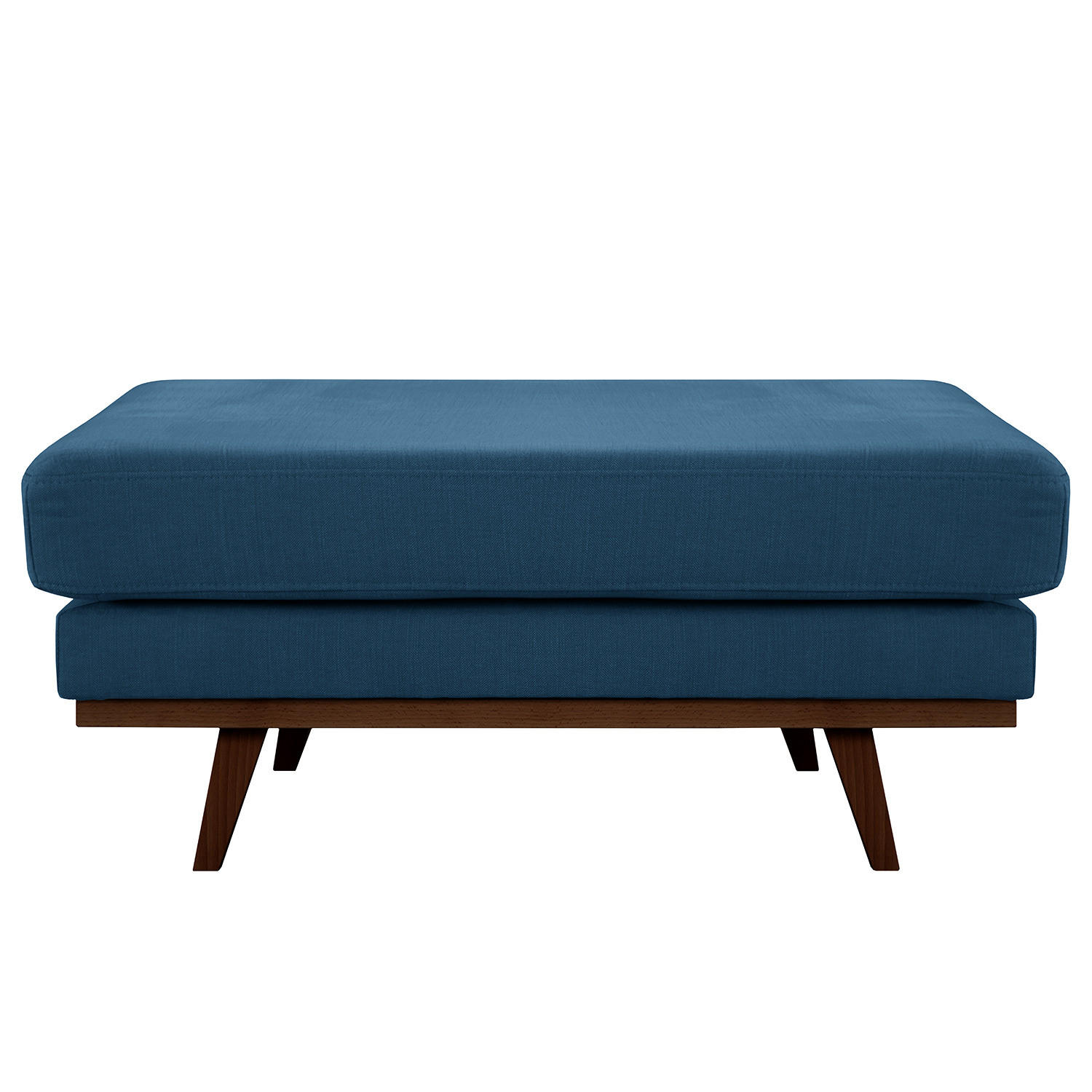 POLSTERHOCKER - Blau/Buchefarben, Textil (85/43/60cm) - home24