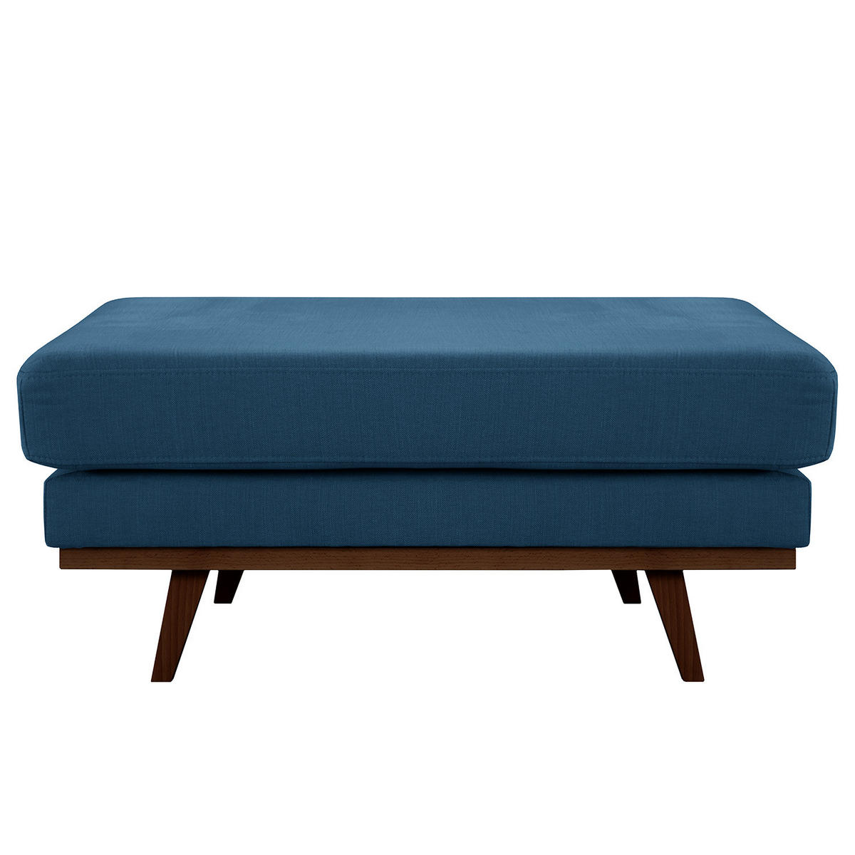 POLSTERHOCKER - Blau/Buchefarben, Textil (85/43/60cm) - home24