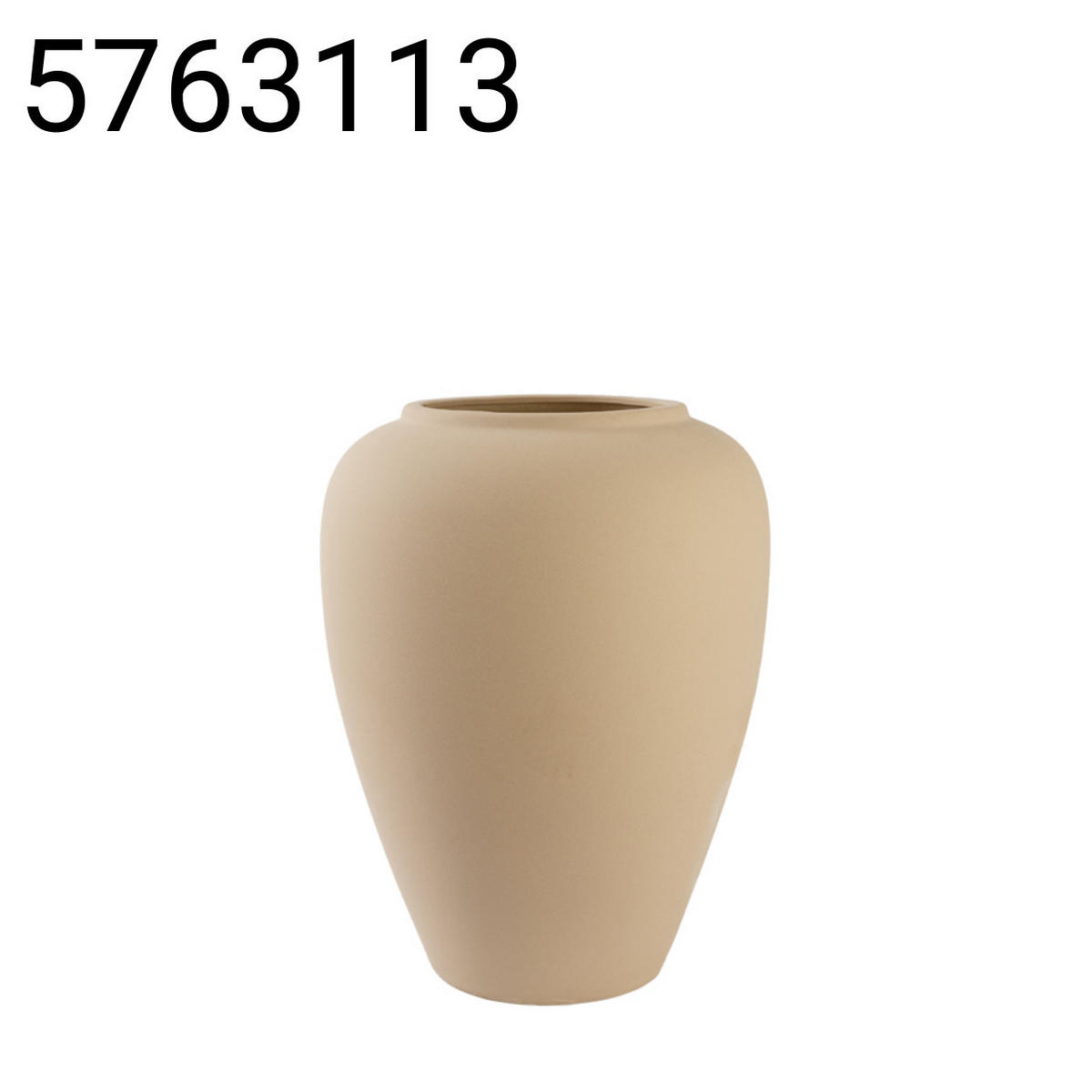 VASE Valeria - Weiß - 50/50/64 cm - Weiß, Keramik (64cm) - Light & Living