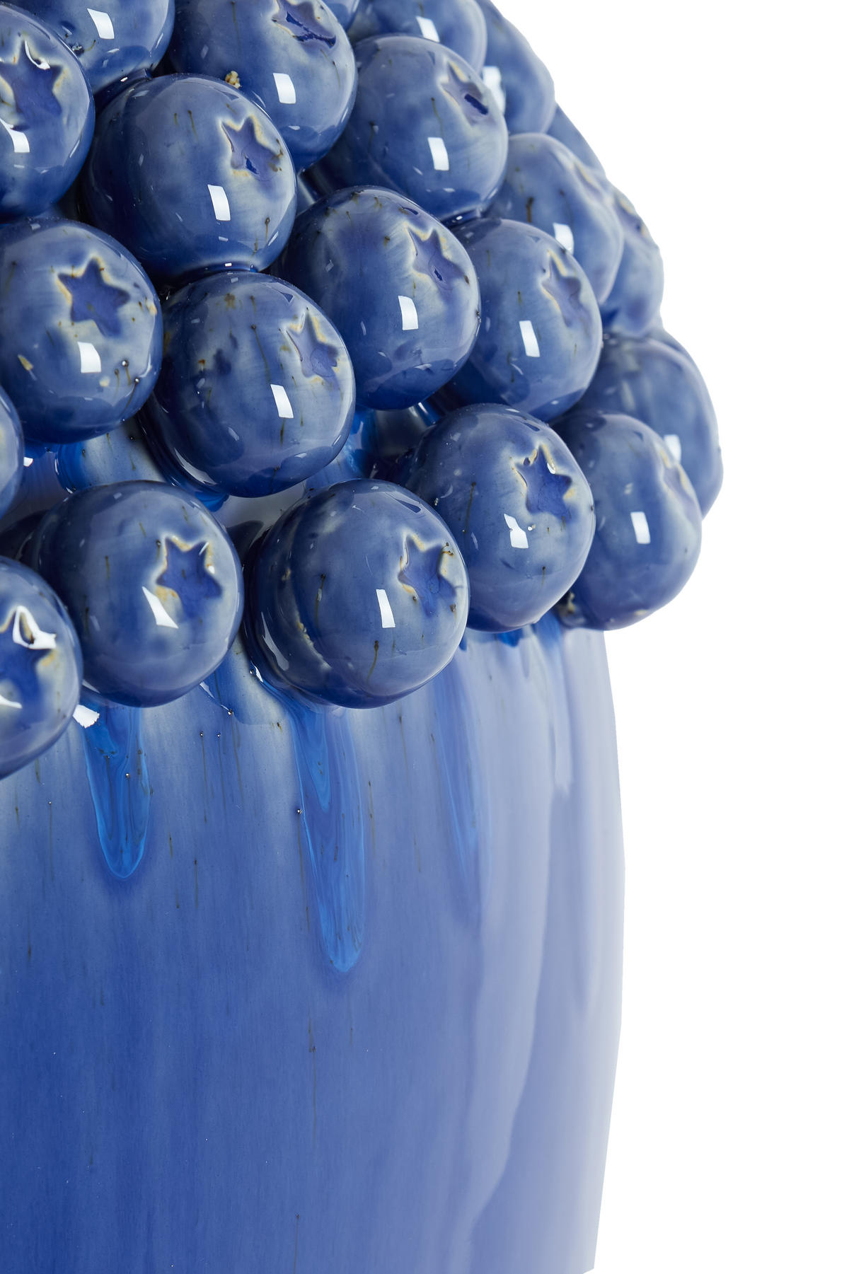 VAZE Lovro Blau 39.5/39.5/57 cm - Blau, Keramik (57cm) - Light & Living