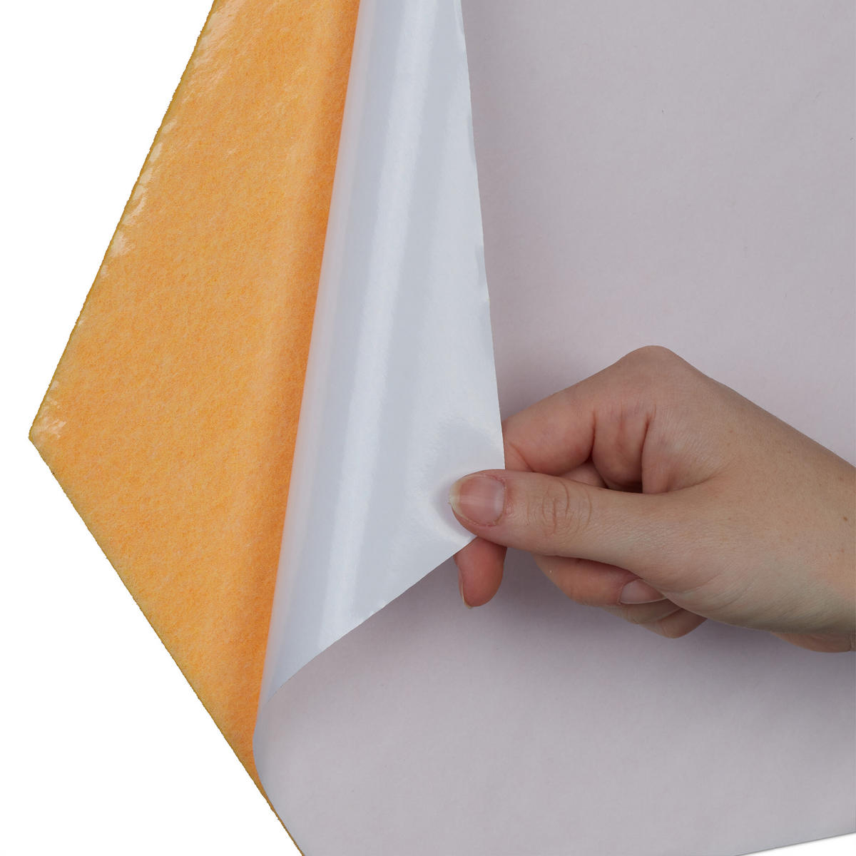 6xFILZPINNWAND - Gelb, Textil (30/26/0.9cm) - Relaxdays