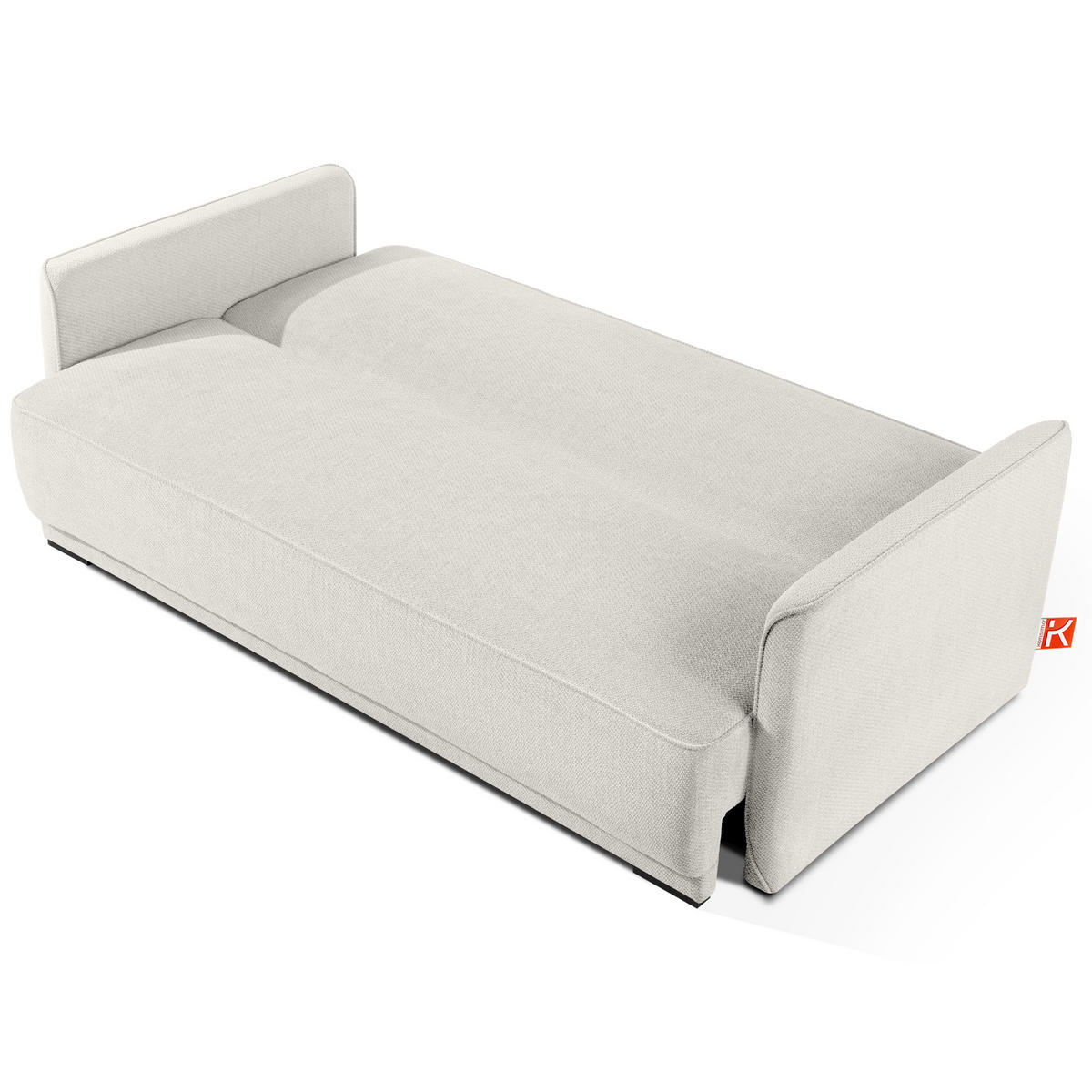 EINZELSOFA LIRIS, 3 Personen, Creme - Creme, Holz/Holzwerkstoff (208/91/98cm) - KONSIMO®
