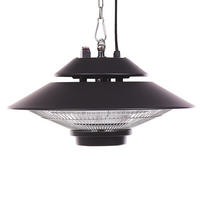 TERRASSENSTRAHLER Schwarz Merapi - Schwarz, Metall (44/196/44cm) - Beliani