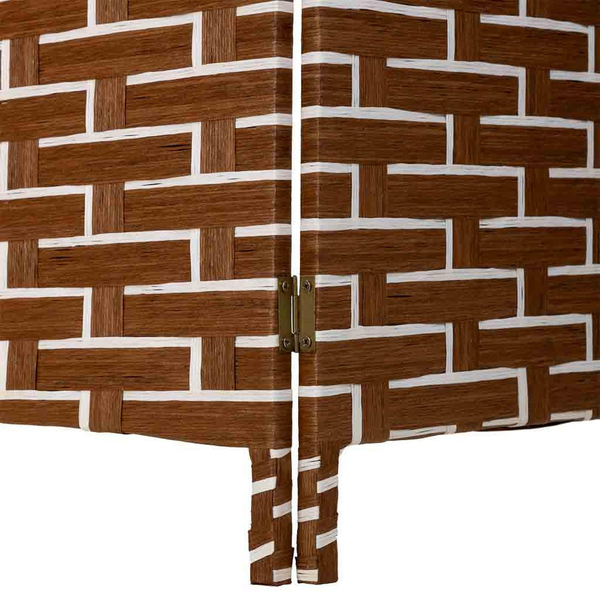 PARAVENT aus geflochtenem Papier mit 4 PANEELE, 3x180cm - Rotbraun, Papier (200/180/3cm) - Wanderlust