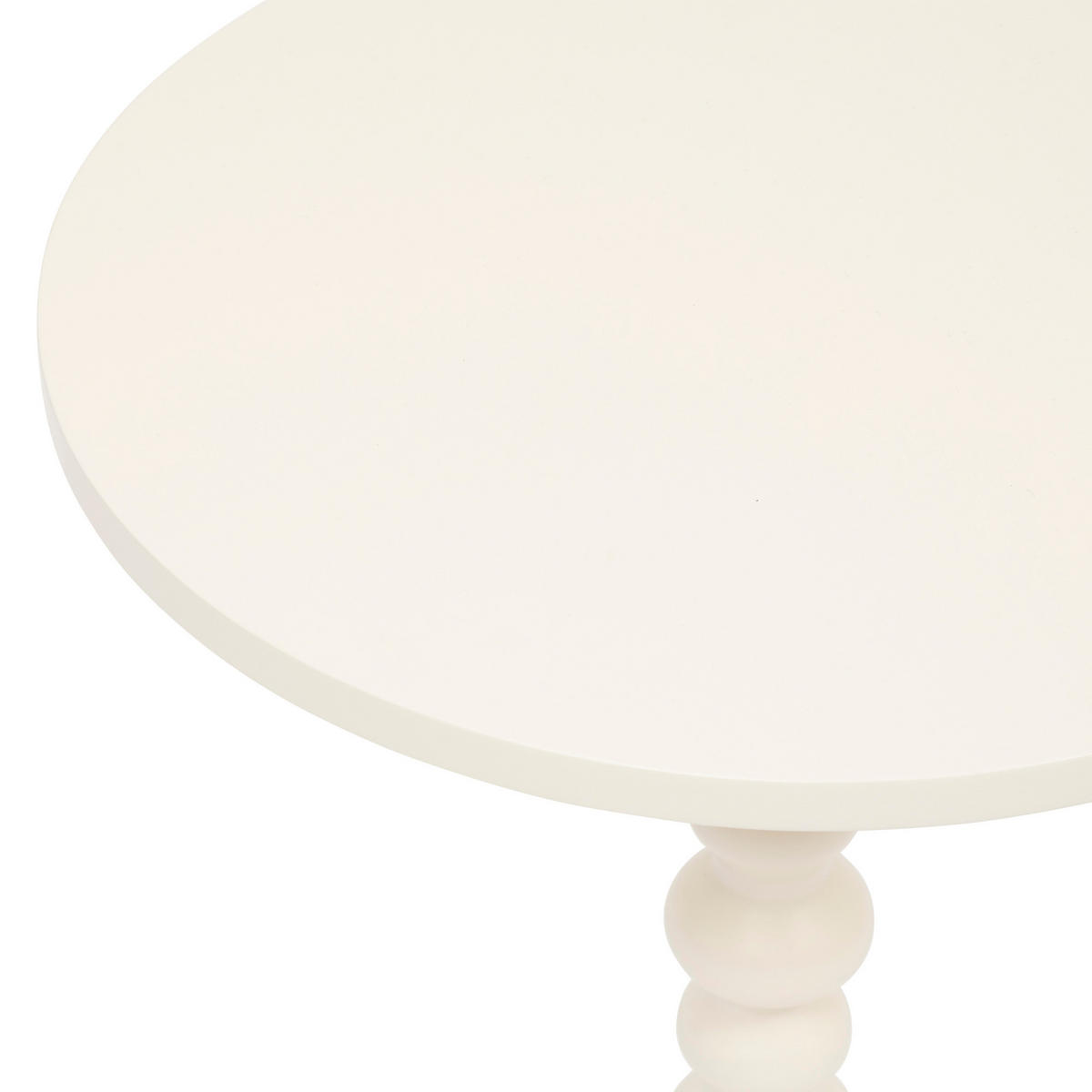 COUCHTISCH mit dekorativem Bein Alix Beige 38/38/50 cm - Weiß, Holzwerkstoff (38/38/50cm) - Atmosphera Createur d´interieur