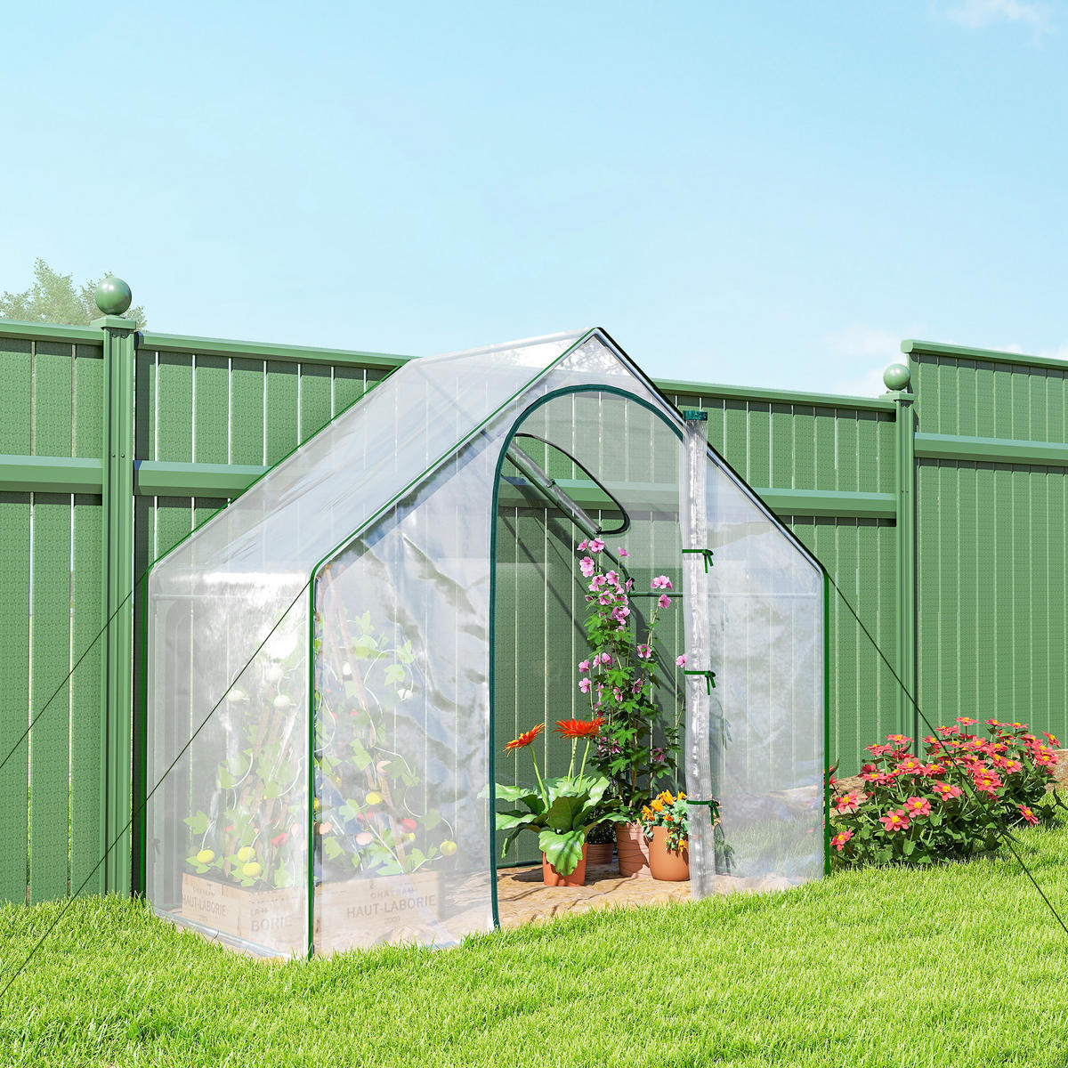 GEWÄCHSHAUS Transparent 100.0/180.0/168.0cm - Transparent, Metall (180/168/100cm)