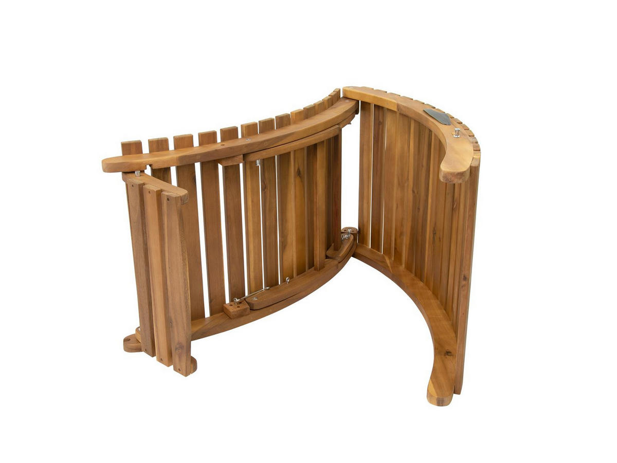 GARTENLIEGE Catania II Akazienholz FSC 100 mit Beistelltisch - Braun, Kunststoff (59/25/95cm) - bellavista - Home & Garden