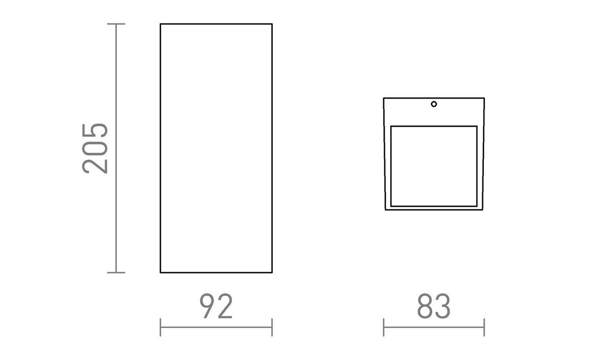 AUSSENLEUCHTE DESMOND II Anthrazitgrau 70 W IP44 - Grau, Metall (92/83/20.5cm) - Rendl