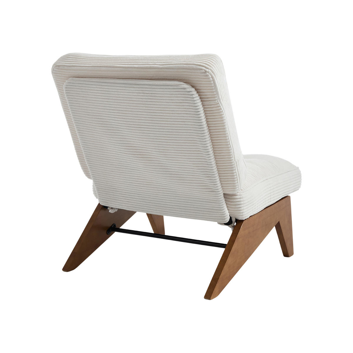 RELAXSESSEL verstellbare Rückenlehne mit Lendenkissen, DE-42243, Beige - Beige, Holz (73/90/127cm) - ComfortXL