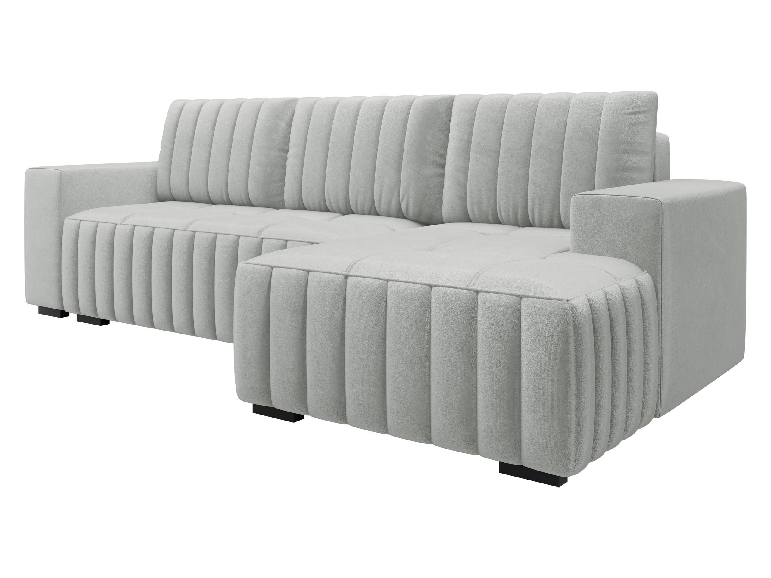 ECKSOFA Hugo, Seite: Rechts - Dunkelbraun/Silberfarben, Holz/Textil (240/140cm)