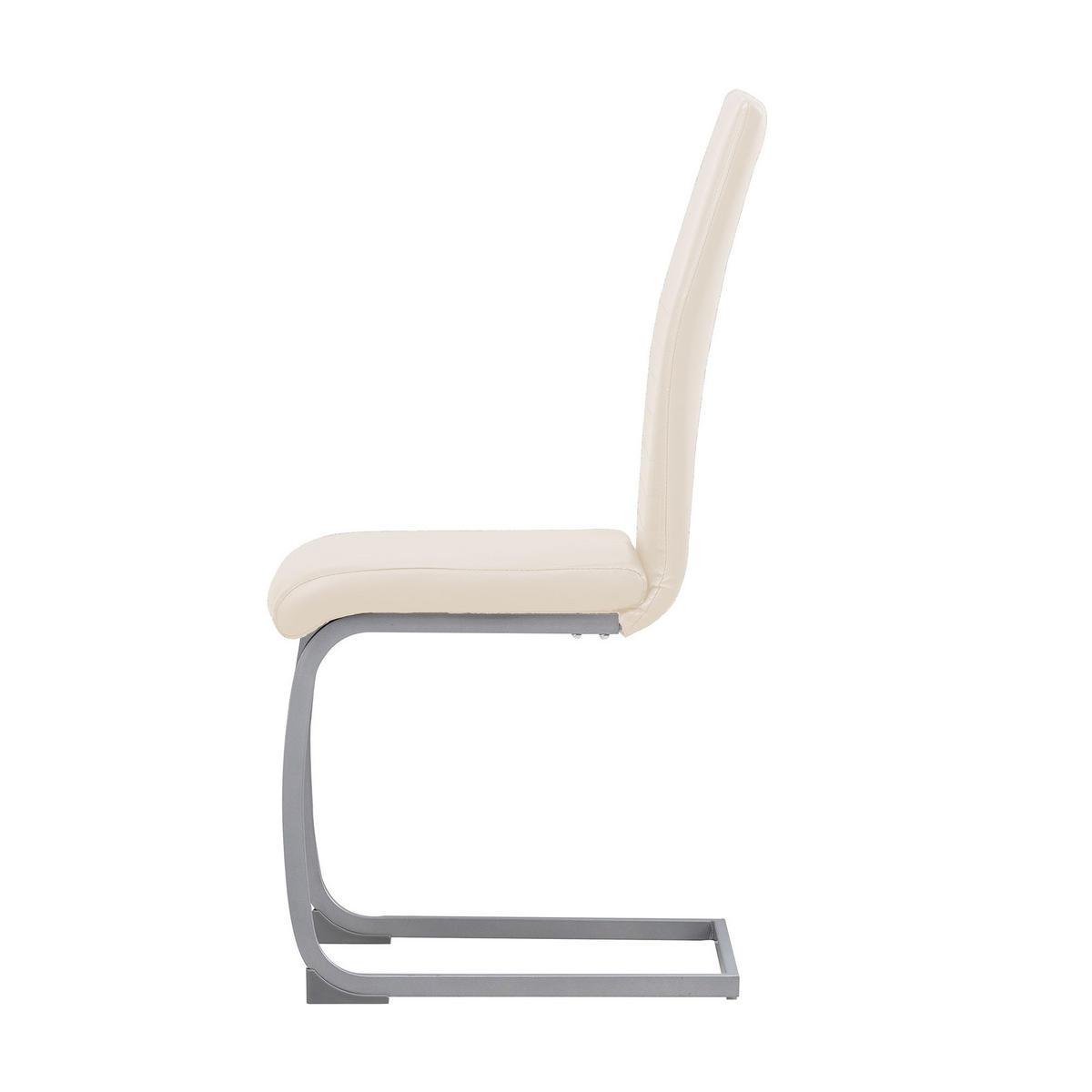FREISCHWINGER MURANO, 4er Set, beige, kunstleder - Beige, Metall (45/99/59cm) - Albatros