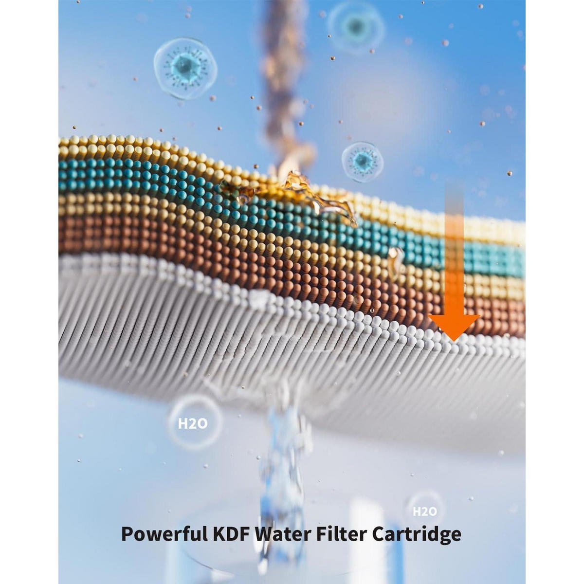 DUSCHFILTER 34-Stufen mit Vitamin C für hartes Wasser - Silberfarben, Metall (9.5/12.7/9.5cm)