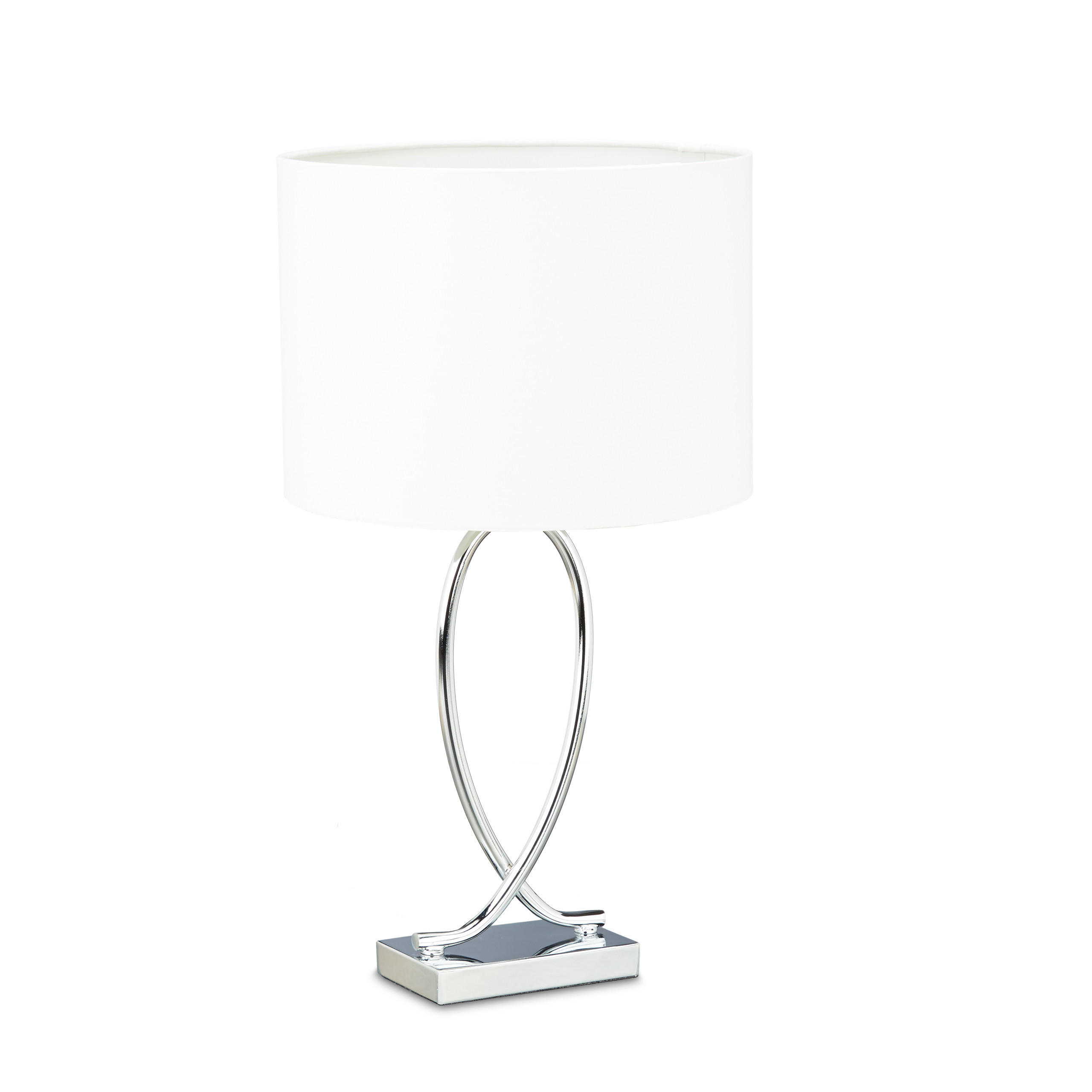 Relaxdays LAMPA Stříbrná Bílá E27 51 cm