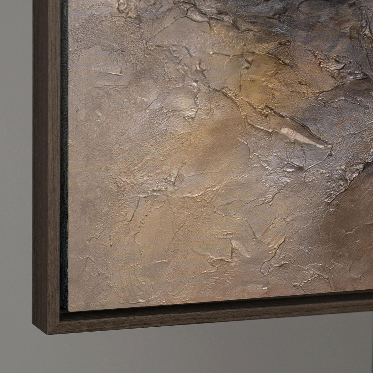 GEMÄLDE Dunkelheit und Morgendämmerung Schattenfugenrahmen Grau 120x80 cm - Grau, Holz (120/80cm) - YS-art gallery