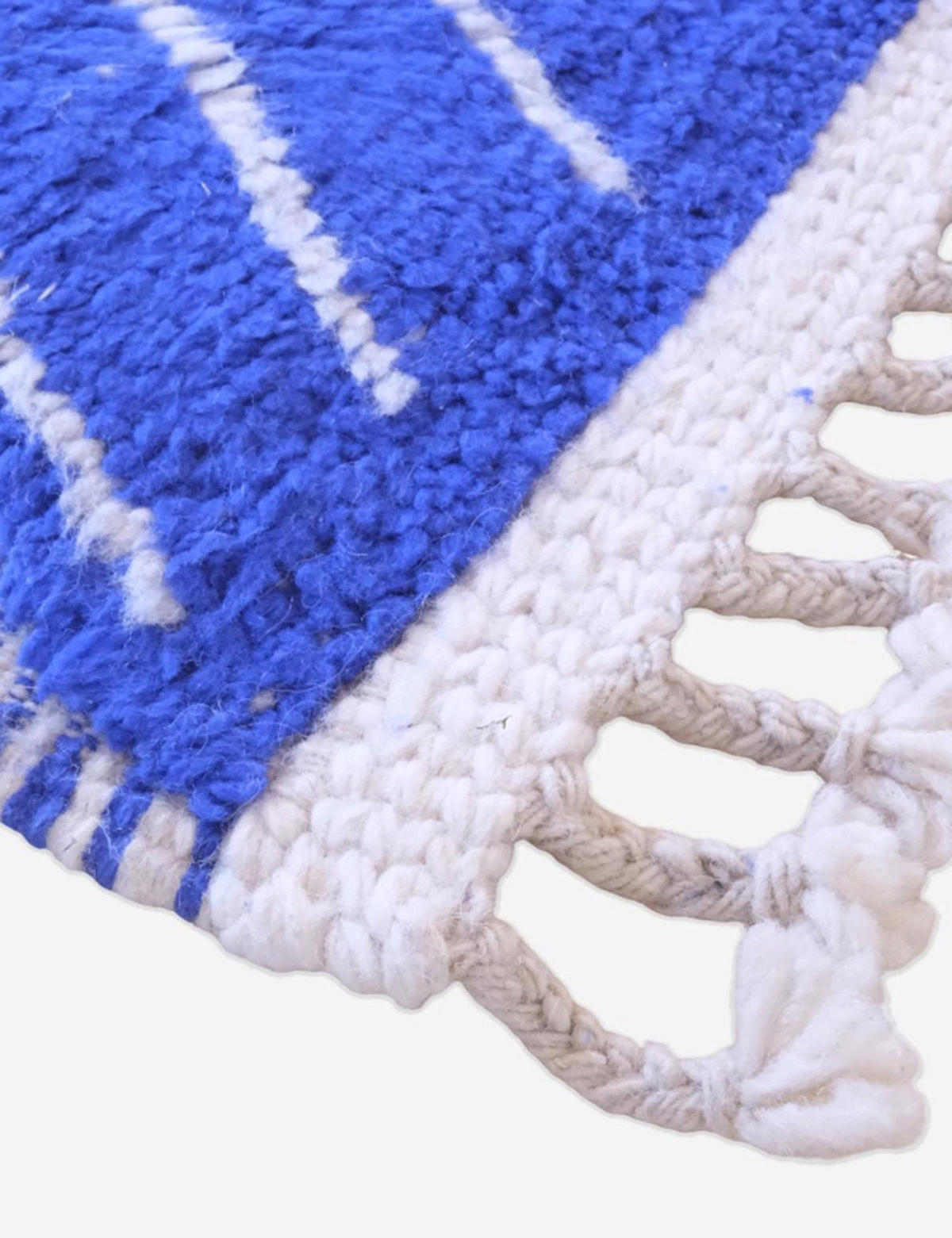 BERBERTEPPICH grafischer Stil aus reiner Wolle 200x 300 cm - Blau, Naturmaterialien (200/300cm) - AFK Living