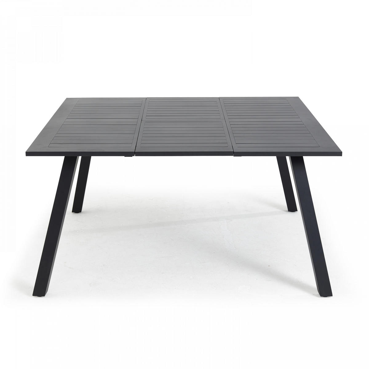 GARTENTISCH ausziehbar, Schwarz - Schwarz, Metall (145/145/74cm) - Oviala