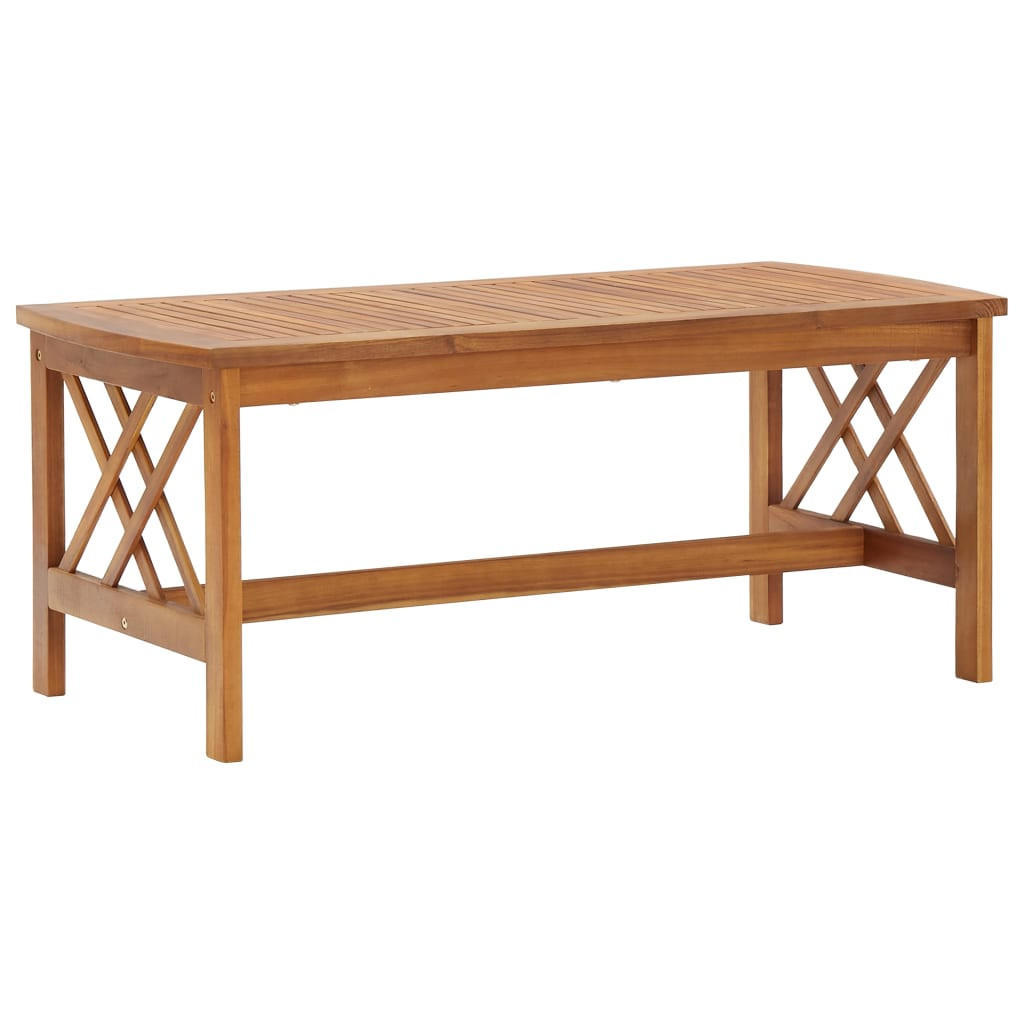 COUCHTISCH 102x50x43 cm Massivholz Akazie - Braun, Holz (102/50/43cm) - furnicato
