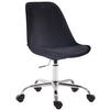 BÜROSTUHL Toulon, Samt Schwarz - Schwarz, Textil/Metall (48/52/54cm) - TPFLiving