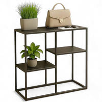 KONSOLENTISCH Schmal Metall Schwarz 80 x 80 x 26 cm - Schwarz, Metall (26/80/80cm) - DanDiBo