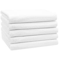 DUSCHTÜCHER, 5er-Set, 70x140 cm, 100% Baumwolle, Weiß - Weiß, Textil (70/140cm) - Zollner