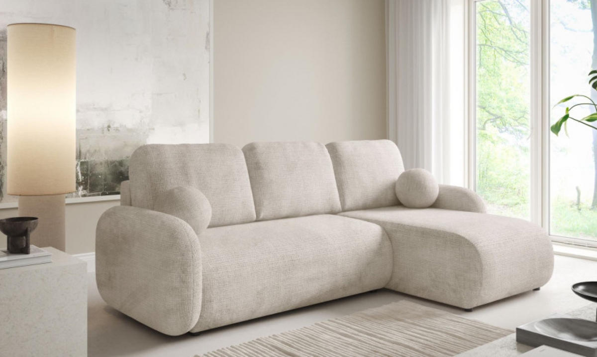 ECKSOFA Beige KOMA Mit Schlaffunktion - Beige, Textil (228/147cm) - Sepro Meble