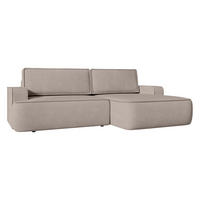 ECKSOFA Mono, Seite: Rechts - Creme/Schwarz, Holz/Kunststoff (260/168cm) - MIRJAN24