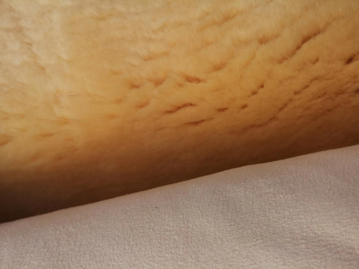 LAMMFELL medizinisch Relugan Baby Schaffell Öko ca. 75 cm - Gelb, Fell (45/75cm) - Provellus