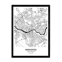POSTER Newcastle - Uk A4 Rahmenlos - Klar, Papier (29.7/5/21cm) - Nacnic